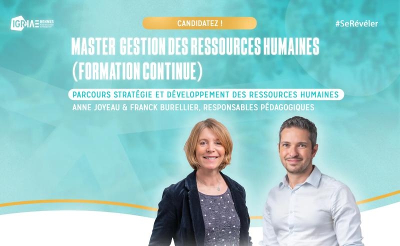 Candidatez en Master Gestion des Ressources Humaines en formation continue